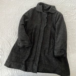 Chloe size 5 pea coat in charcoal